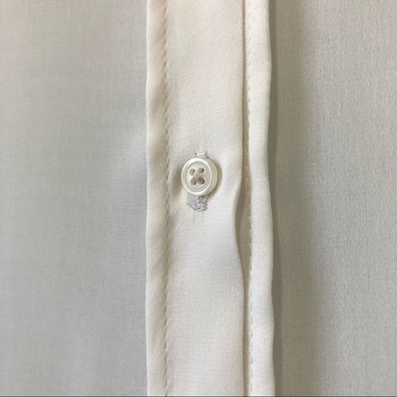 Mango Button-Down Collared Shirt in Cream BNWT Size M - Picture 4 of 11